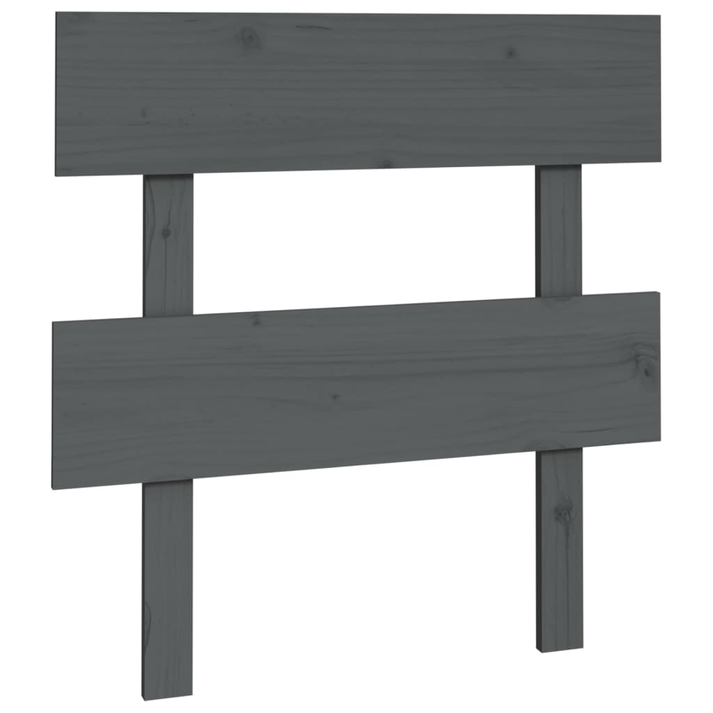 Tête de lit Gris 103,5x3x81 cm Bois massif de pin Têtes et pieds de lit vidaXL   