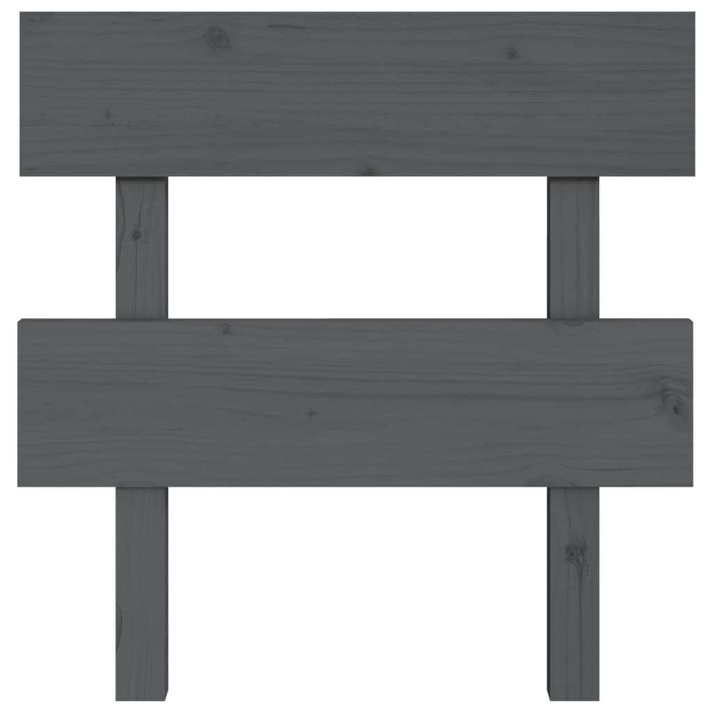 Tête de lit Gris 103,5x3x81 cm Bois massif de pin Têtes et pieds de lit vidaXL   