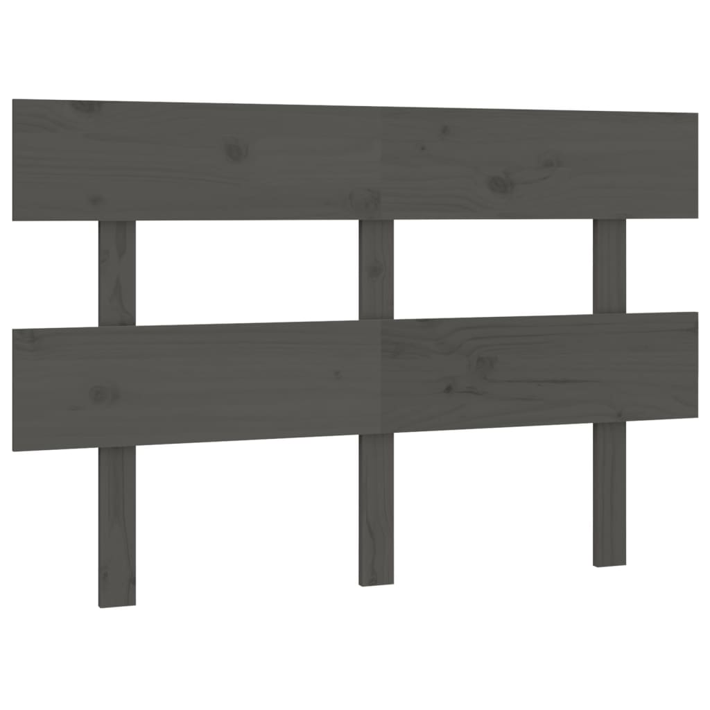 Tête de lit Gris 124x3x81 cm Bois massif de pin Têtes et pieds de lit vidaXL   