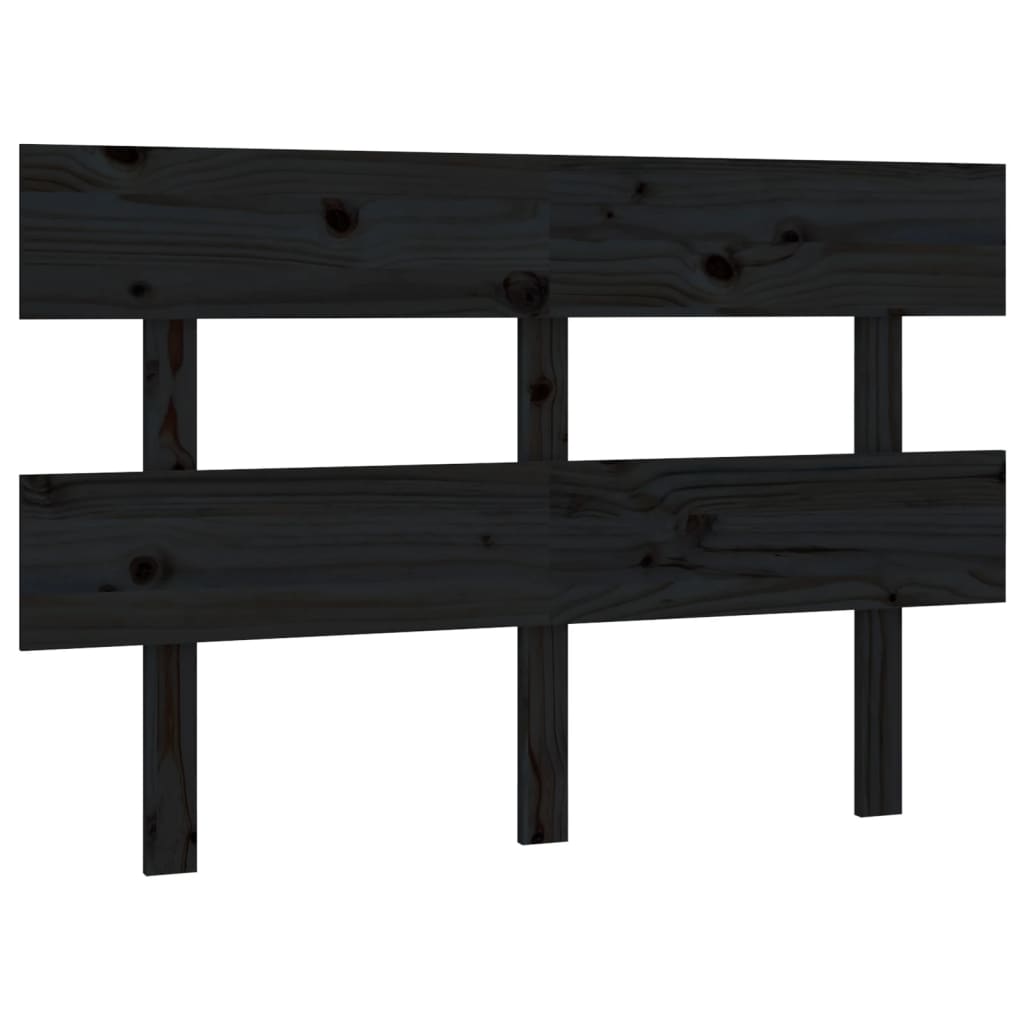 Tête de lit Noir 138x3x81 cm Bois massif de pin Têtes et pieds de lit vidaXL   