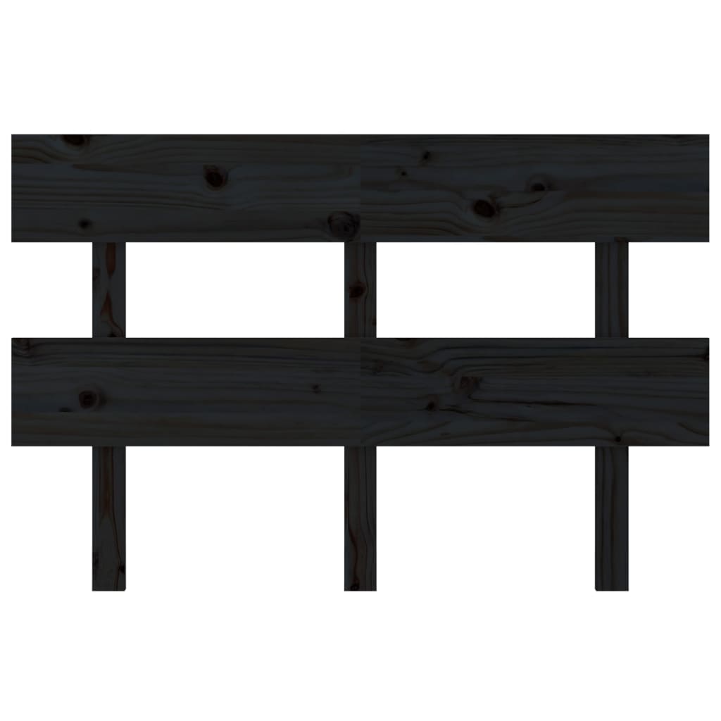 Tête de lit Noir 138x3x81 cm Bois massif de pin Têtes et pieds de lit vidaXL   