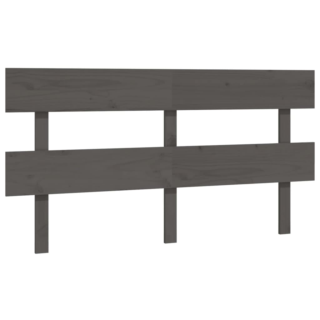 Tête de lit Gris 164x3x81 cm Bois massif de pin Têtes et pieds de lit vidaXL   