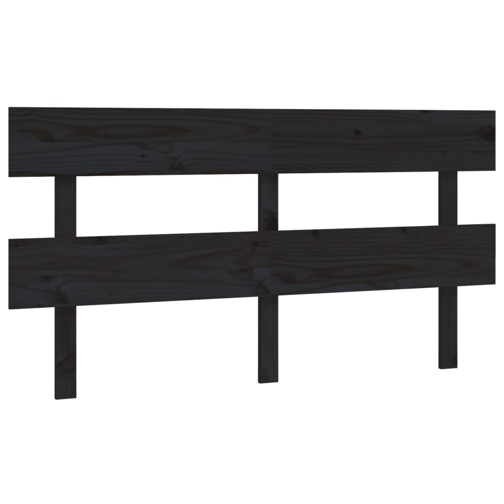 Tête de lit Noir 164x3x81 cm Bois massif de pin Têtes et pieds de lit vidaXL   