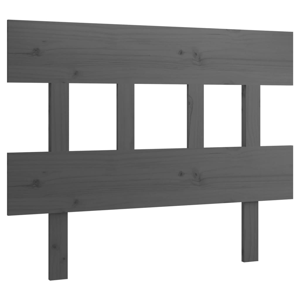 Tête de lit Gris 93,5x3x81 cm Bois massif de pin Têtes et pieds de lit vidaXL   