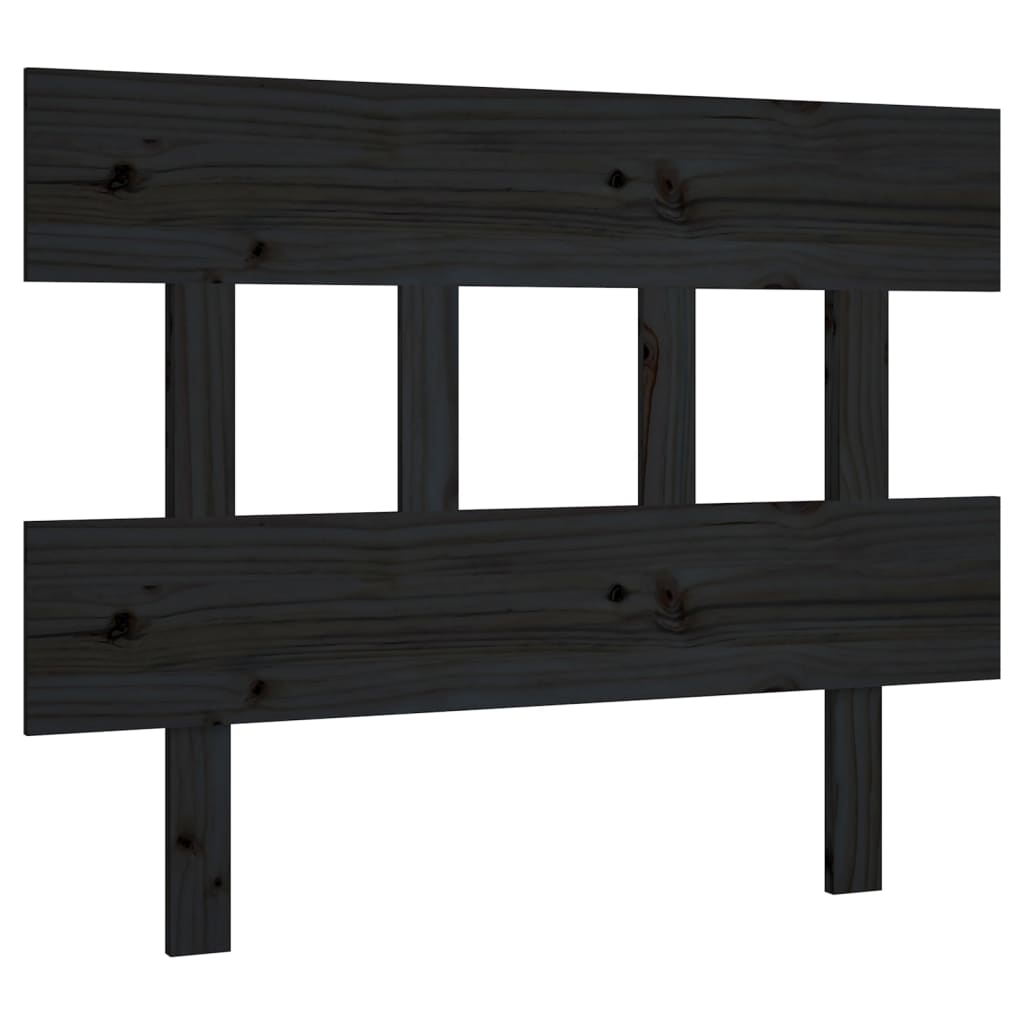 Tête de lit Noir 103,5x3x81 cm Bois massif de pin Têtes et pieds de lit vidaXL   