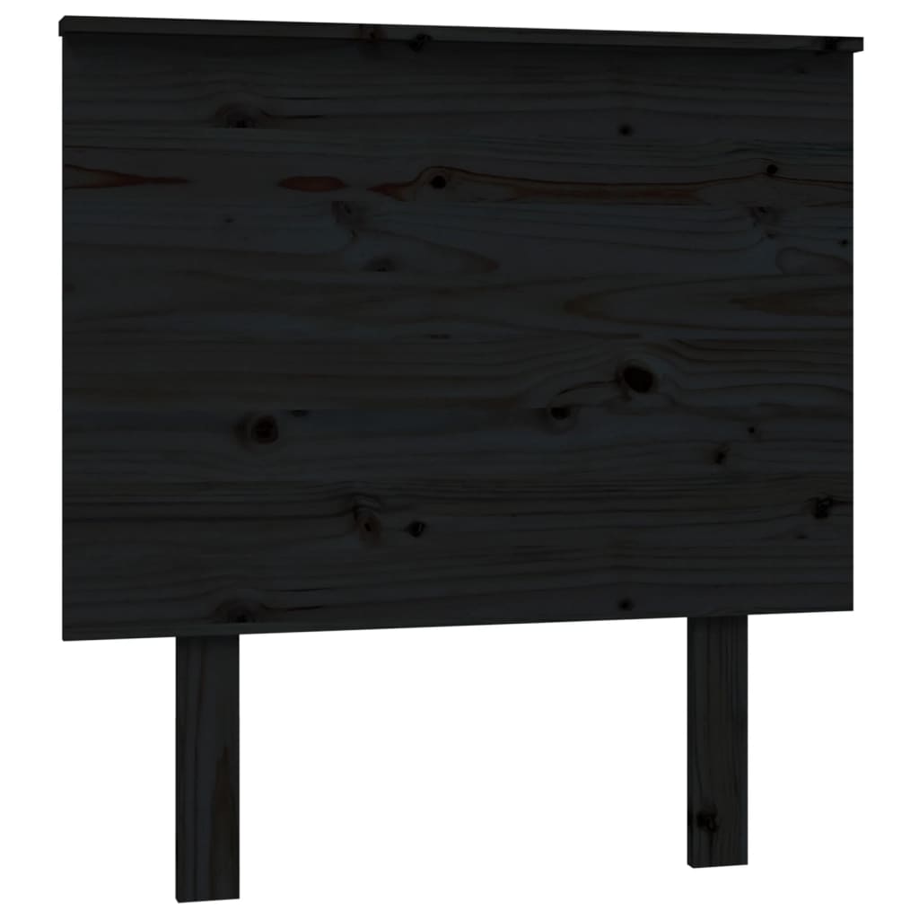 Tête de lit Noir 79x6x82,5 cm Bois massif de pin Têtes et pieds de lit vidaXL   