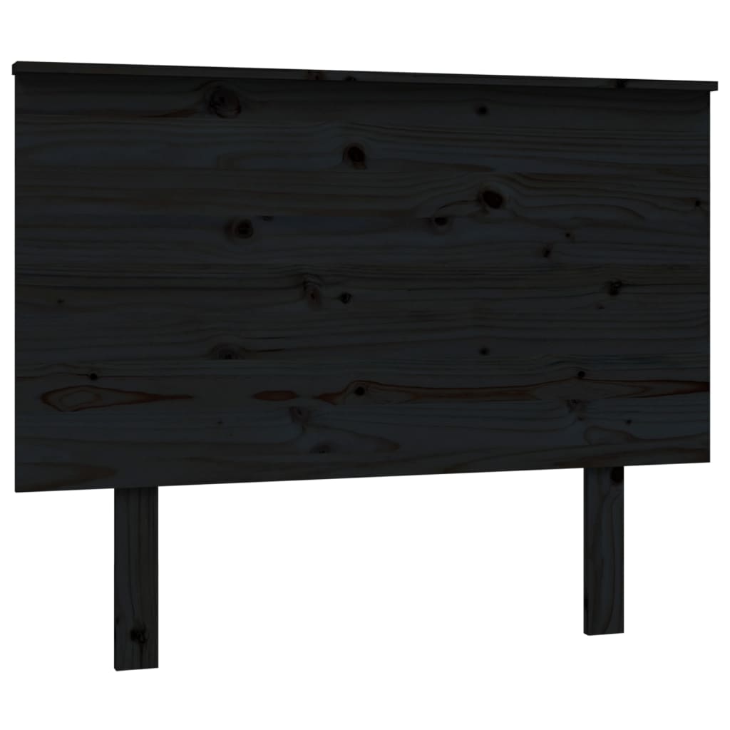 Tête de lit Noir 104x6x82,5 cm Bois massif de pin Têtes et pieds de lit vidaXL   