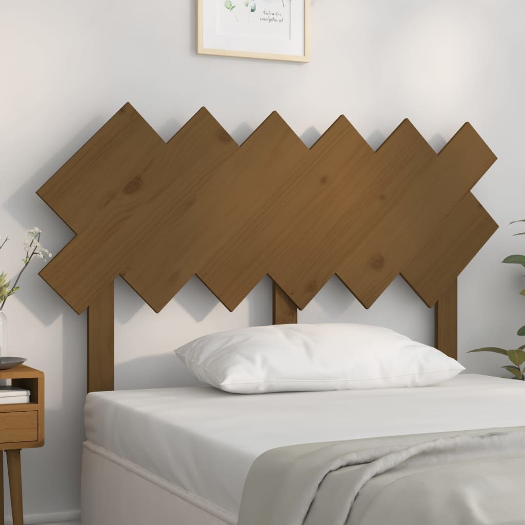 Tête de lit Marron miel 122,5x3x80,5 cm Bois massif de pin Têtes et pieds de lit vidaXL   