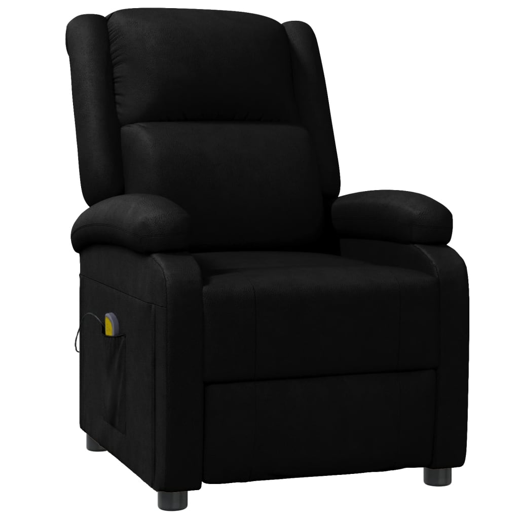 Fauteuil de massage Noir Similicuir Fauteuils électriques vidaXL   