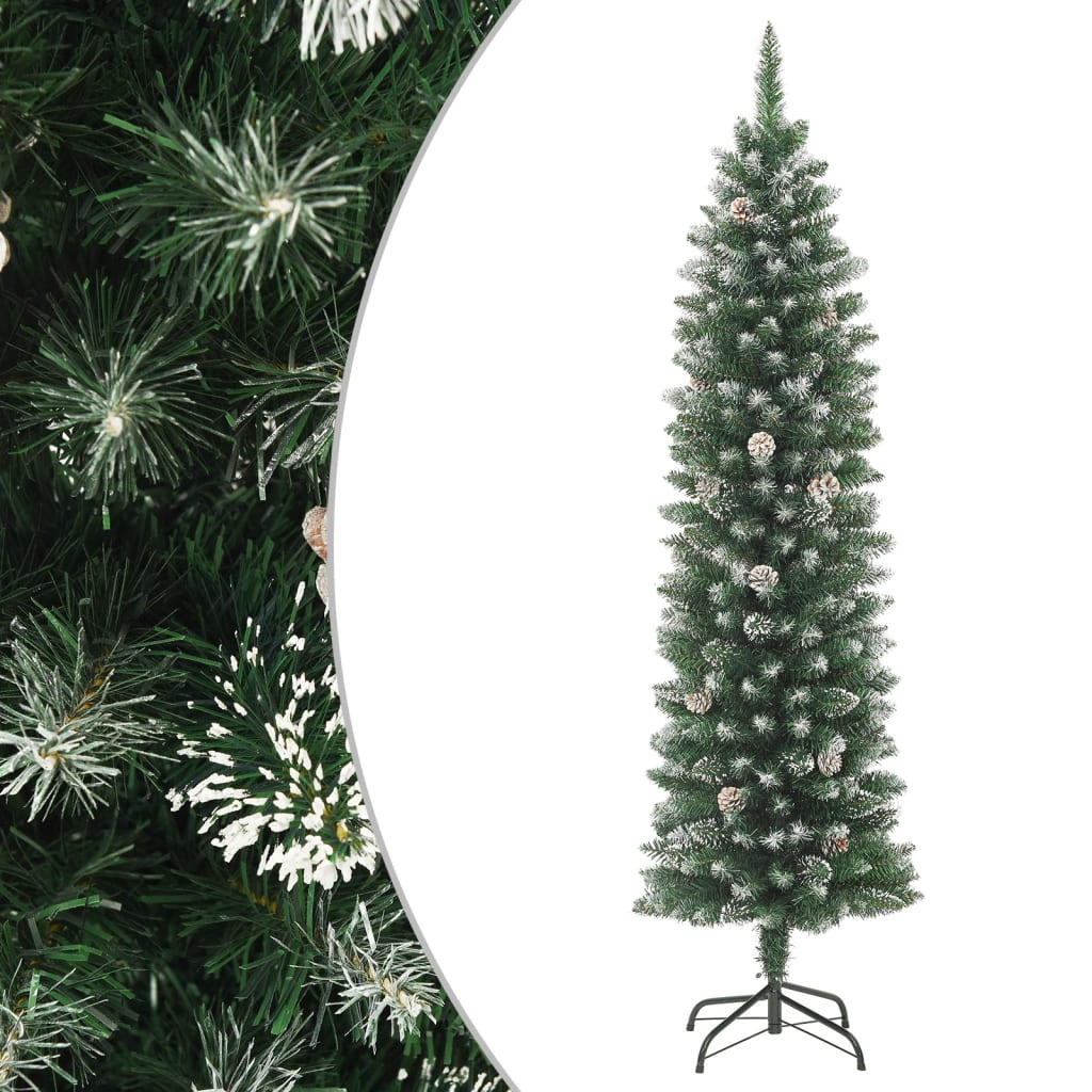 Sapin de Noël artificiel mince avec support 120 cm PVC - Xios Store SNC