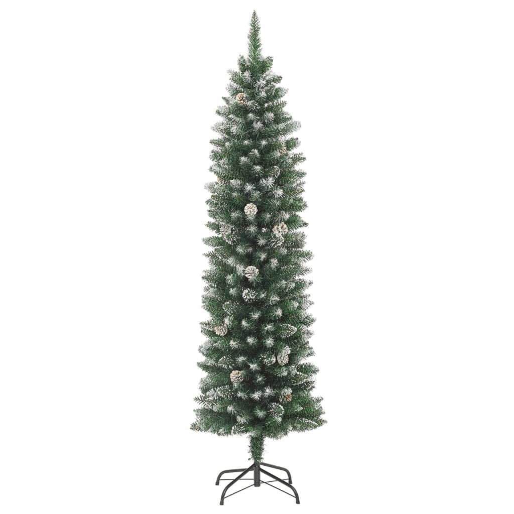 Sapin de Noël artificiel mince avec support 120 cm PVC - Xios Store SNC