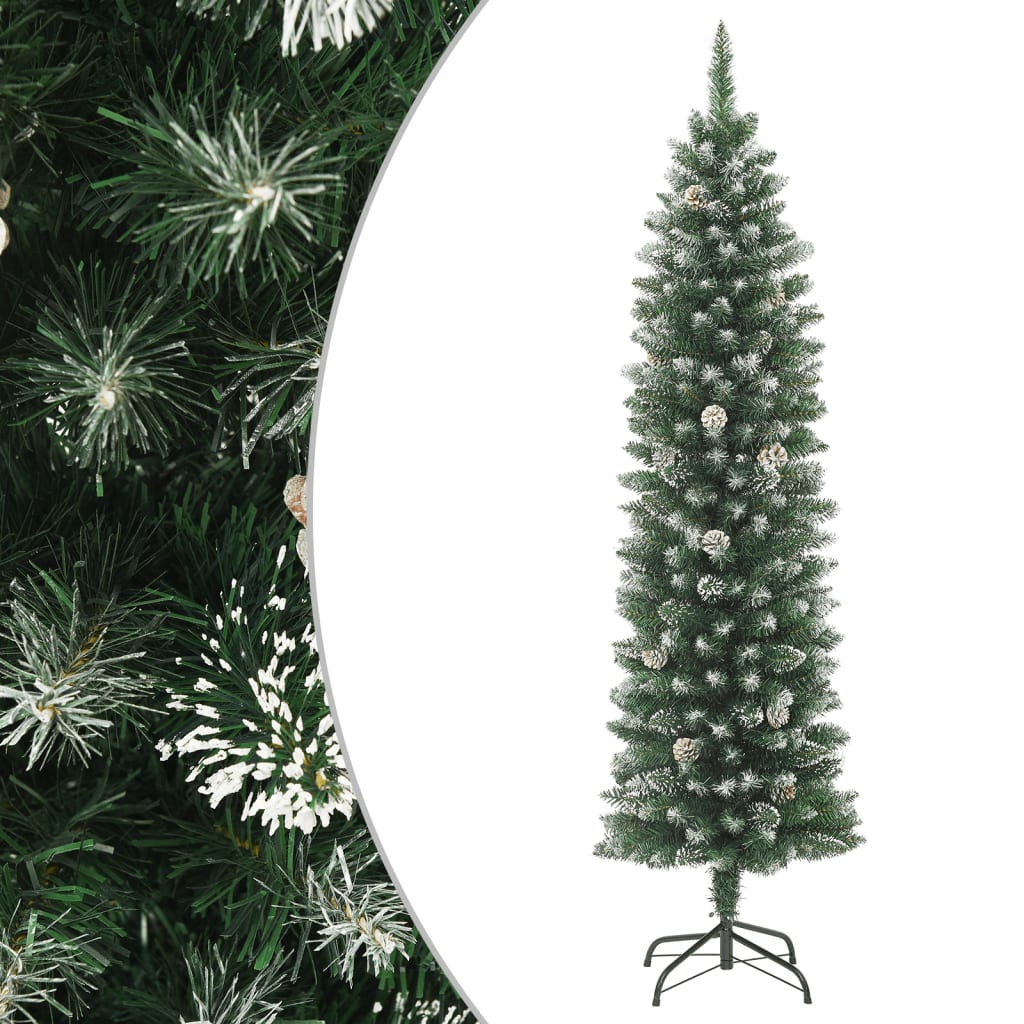 Sapin de Noël artificiel mince avec support 150 cm PVC - Xios Store SNC