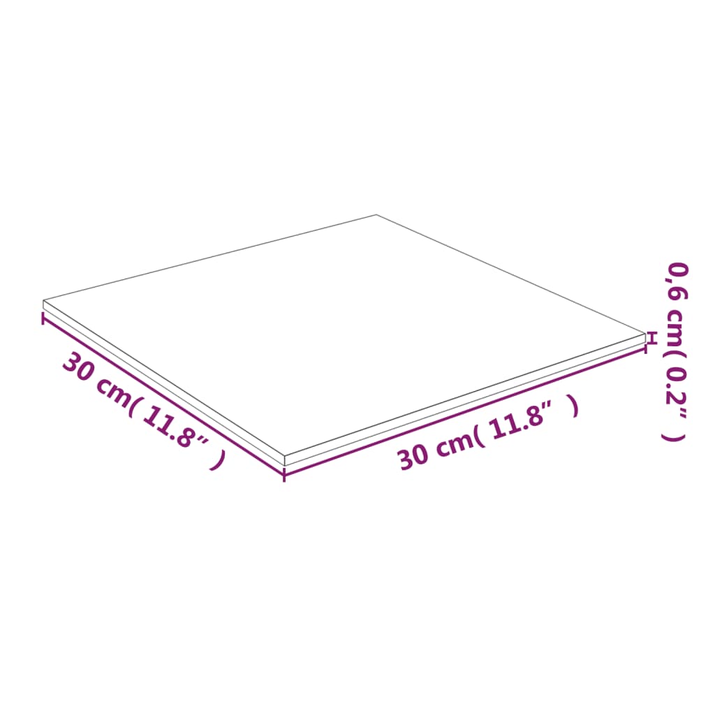 Dessus de table Transparent 30x30 cm Verre trempé Plateaux de table vidaXL   