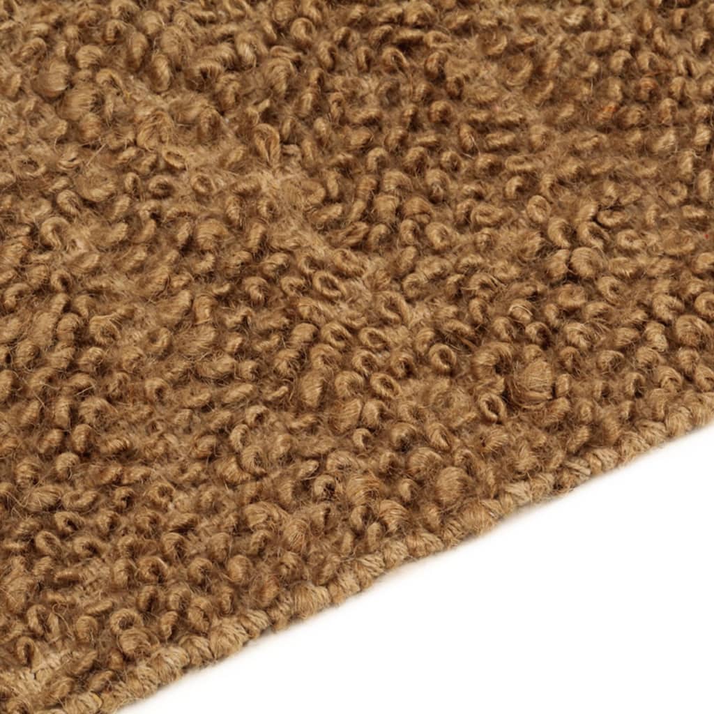 Tapis à poils bouclés fait à la main 80x160 cm Jute et coton Tapis vidaXL   