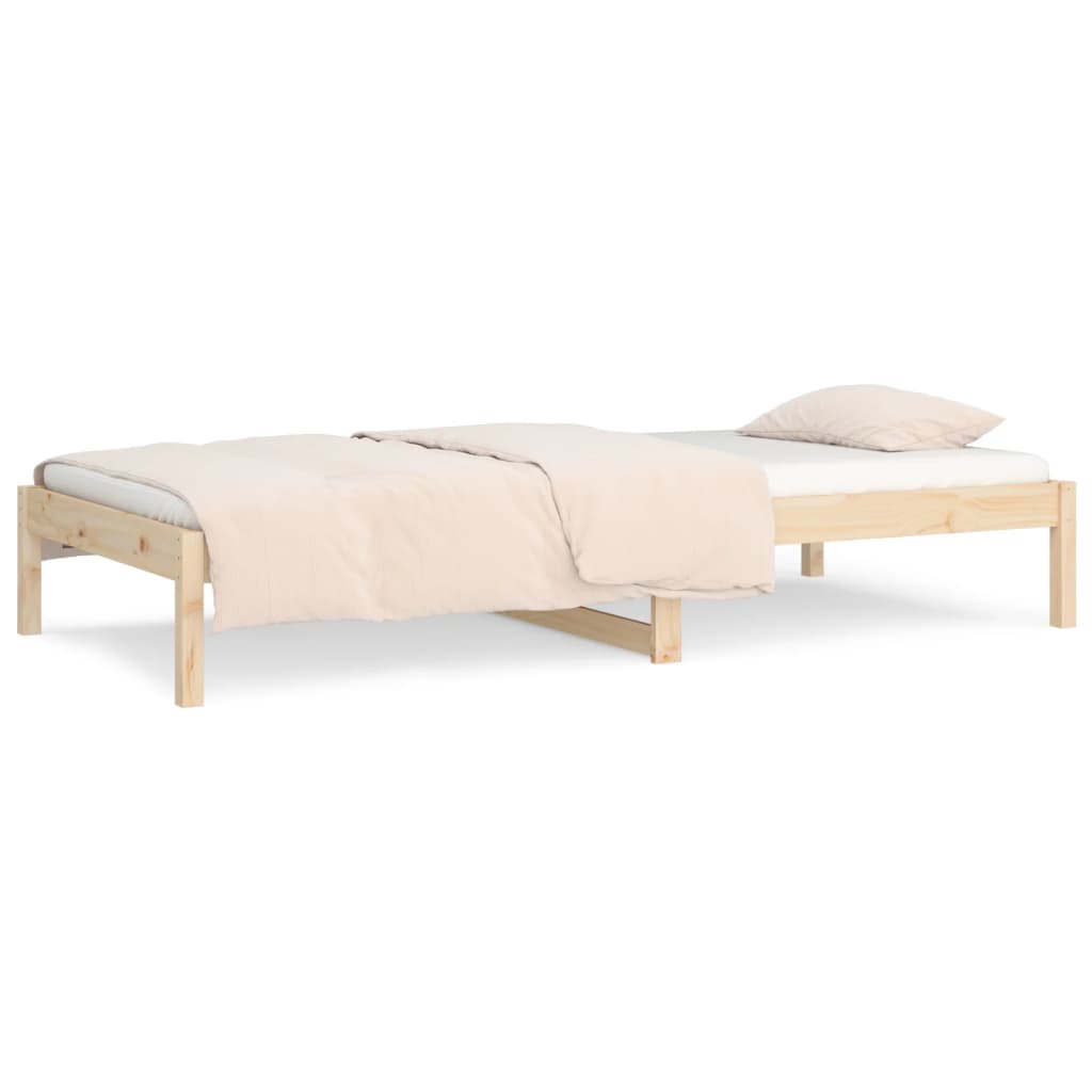 Lit de jour 90x190 cm Simple Bois de pin massif Lits & cadres de lit vidaXL   