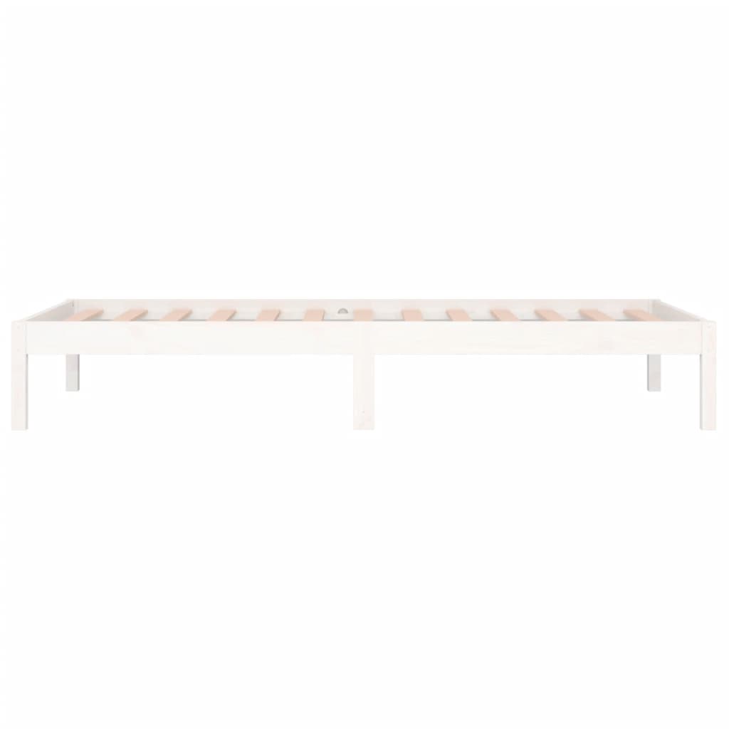 Lit de jour Blanc 90x190 cm Simple Bois de pin massif Lits & cadres de lit vidaXL   