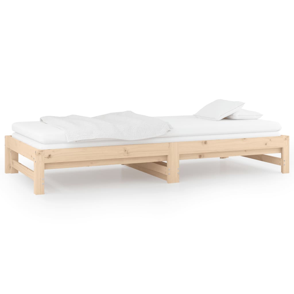 Lit coulissant 2x(80x200) cm Bois de pin massif Lits & cadres de lit vidaXL   