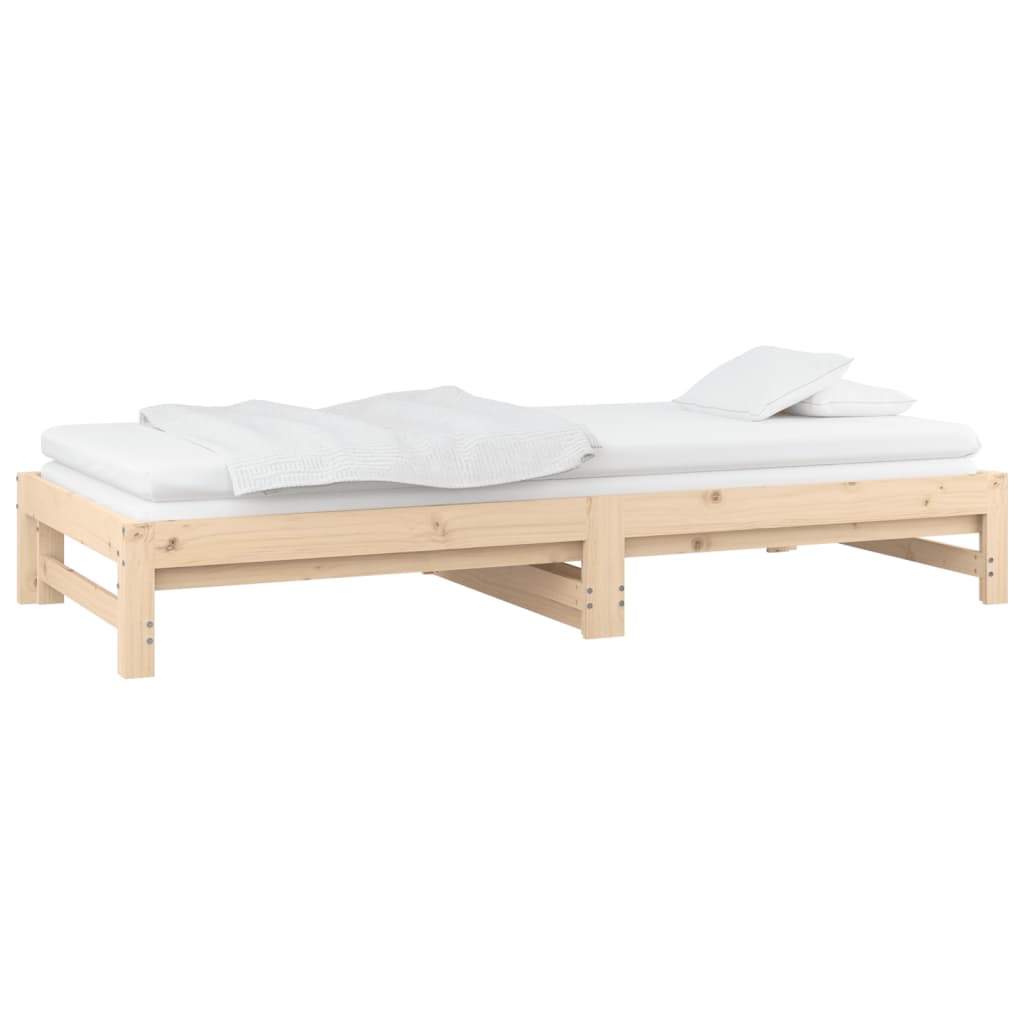 Lit coulissant 2x(80x200) cm Bois de pin massif Lits & cadres de lit vidaXL   