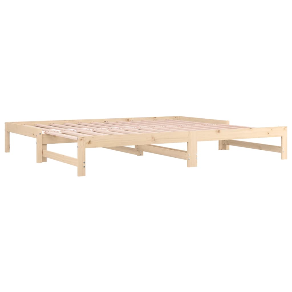 Lit coulissant 2x(80x200) cm Bois de pin massif Lits & cadres de lit vidaXL   