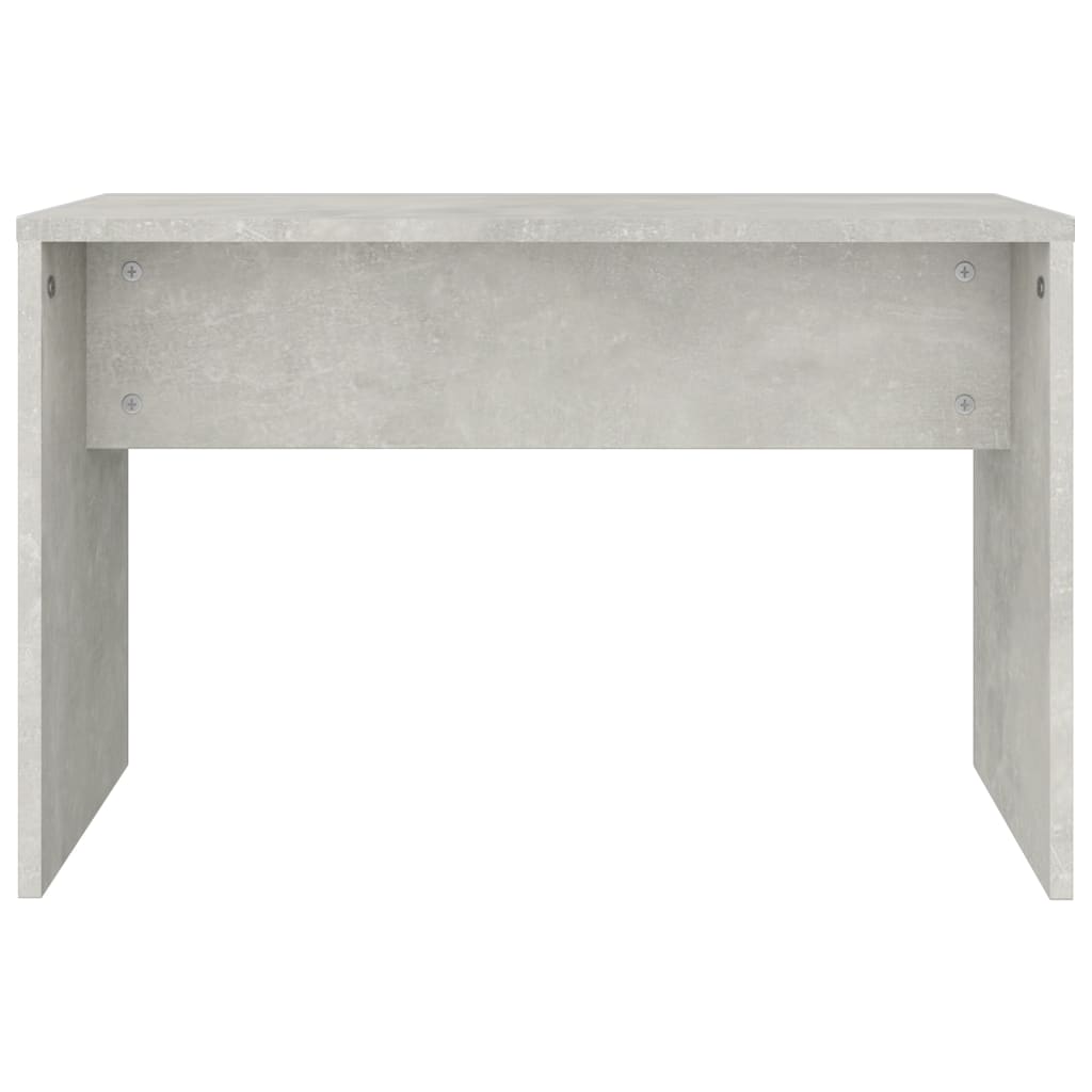 Tabouret de toilette Gris béton 70x35x45 cm Bois d'ingénierie - Xios Store SNC