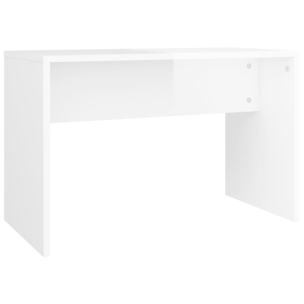 Tabouret de toilette Blanc brillant70x35x45cm Bois d'ingénierie Bancs de coiffeuse vidaXL   