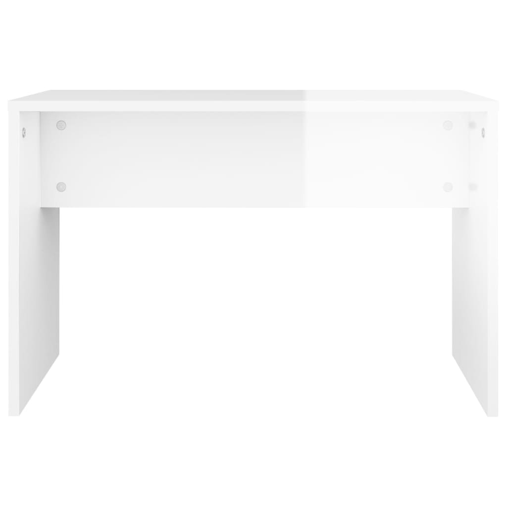 Tabouret de toilette Blanc brillant70x35x45cm Bois d'ingénierie Bancs de coiffeuse vidaXL   