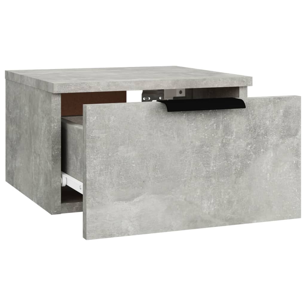 Table de chevet murale Gris béton 34x30x20 cm Tables de chevet vidaXL