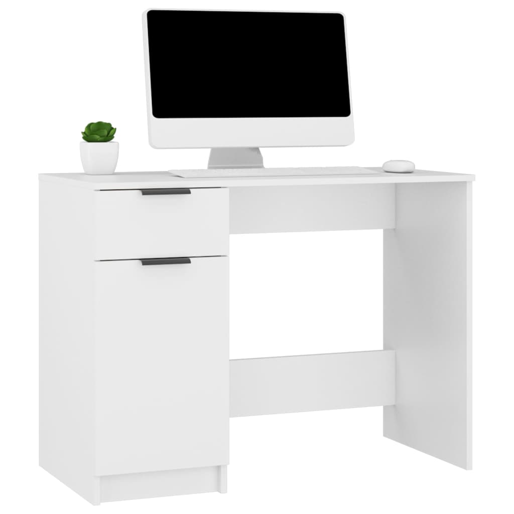 Bureau Blanc 100x50x75 cm Bois d'ingénierie Bureaux vidaXL   