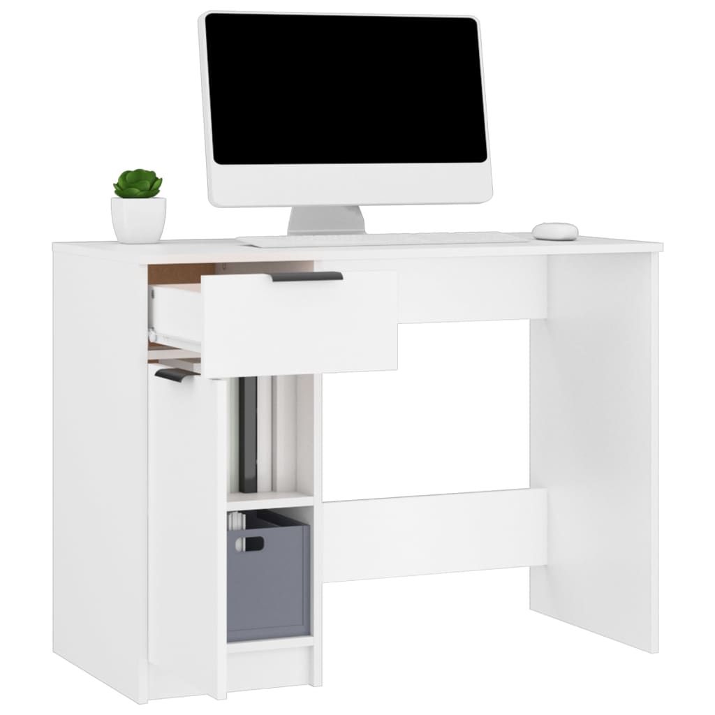 Bureau Blanc 100x50x75 cm Bois d'ingénierie Bureaux vidaXL   