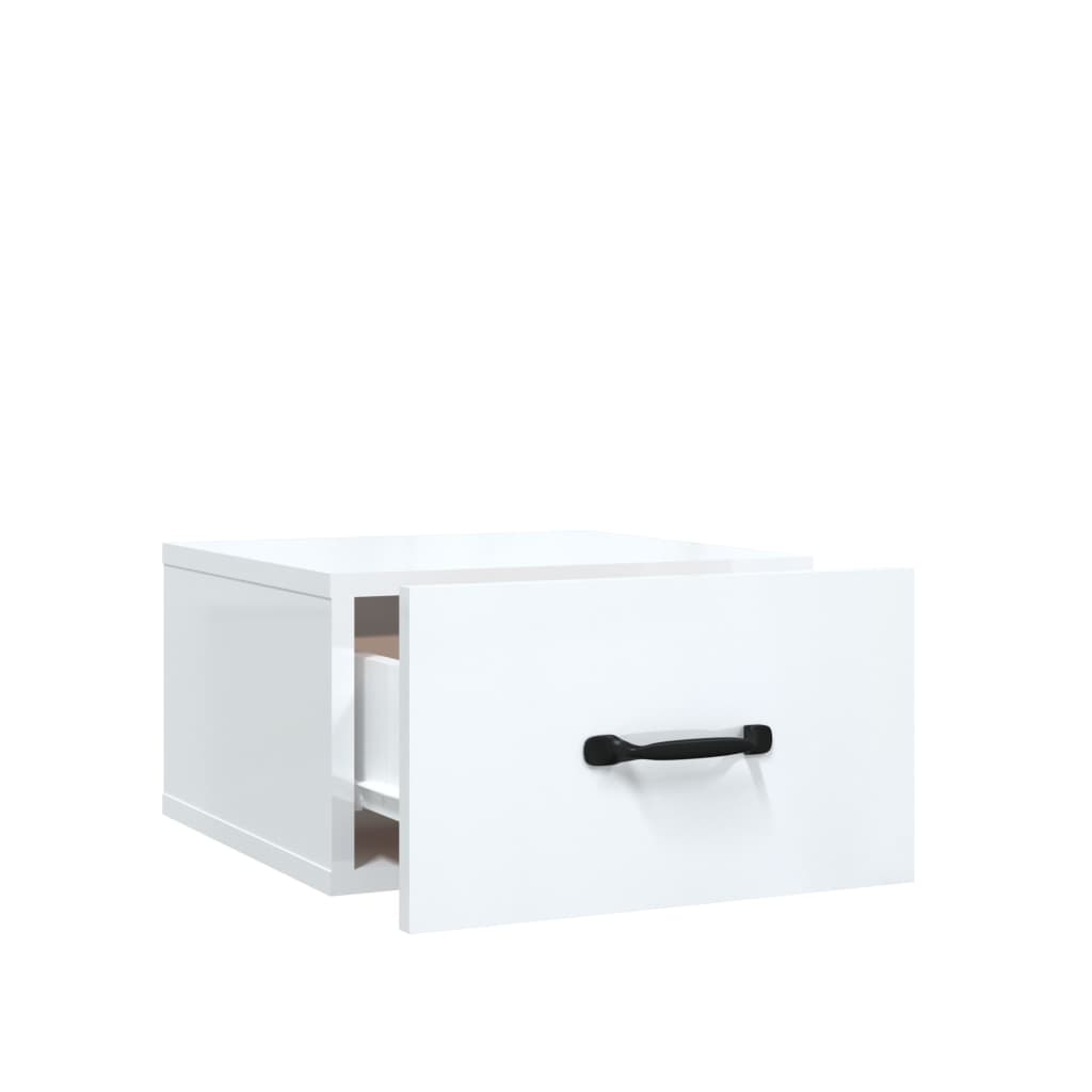 Table de chevet murale Blanc brillant 35x35x20 cm Tables de chevet vidaXL   