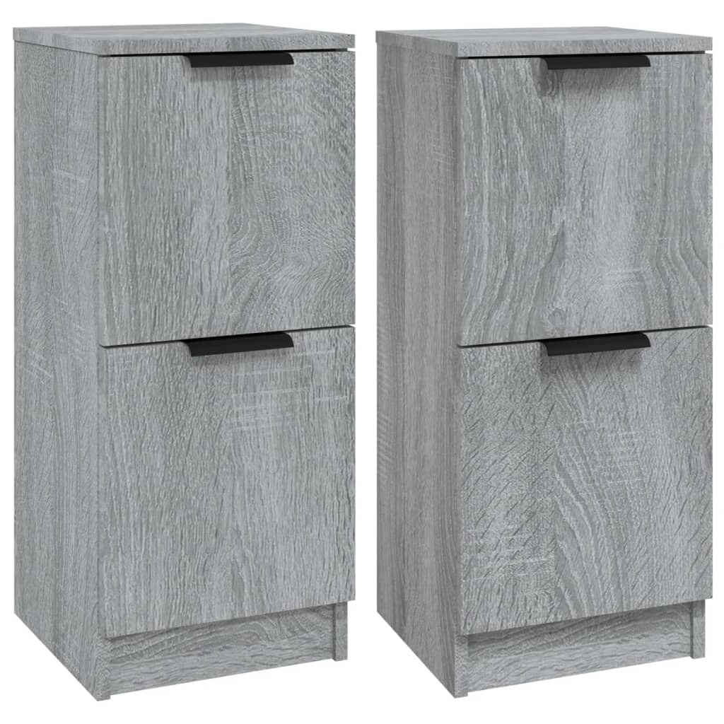 Buffets 2 pcs Sonoma gris 30x30x70 cm Bois d'ingénierie Buffets & bahuts vidaXL