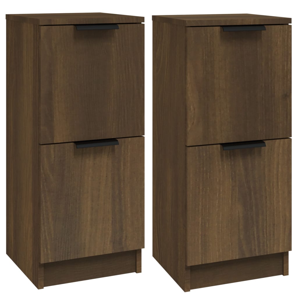 Buffets 2 pcs chêne marron 30x30x70 cm Bois d'ingénierie Buffets & bahuts vidaXL