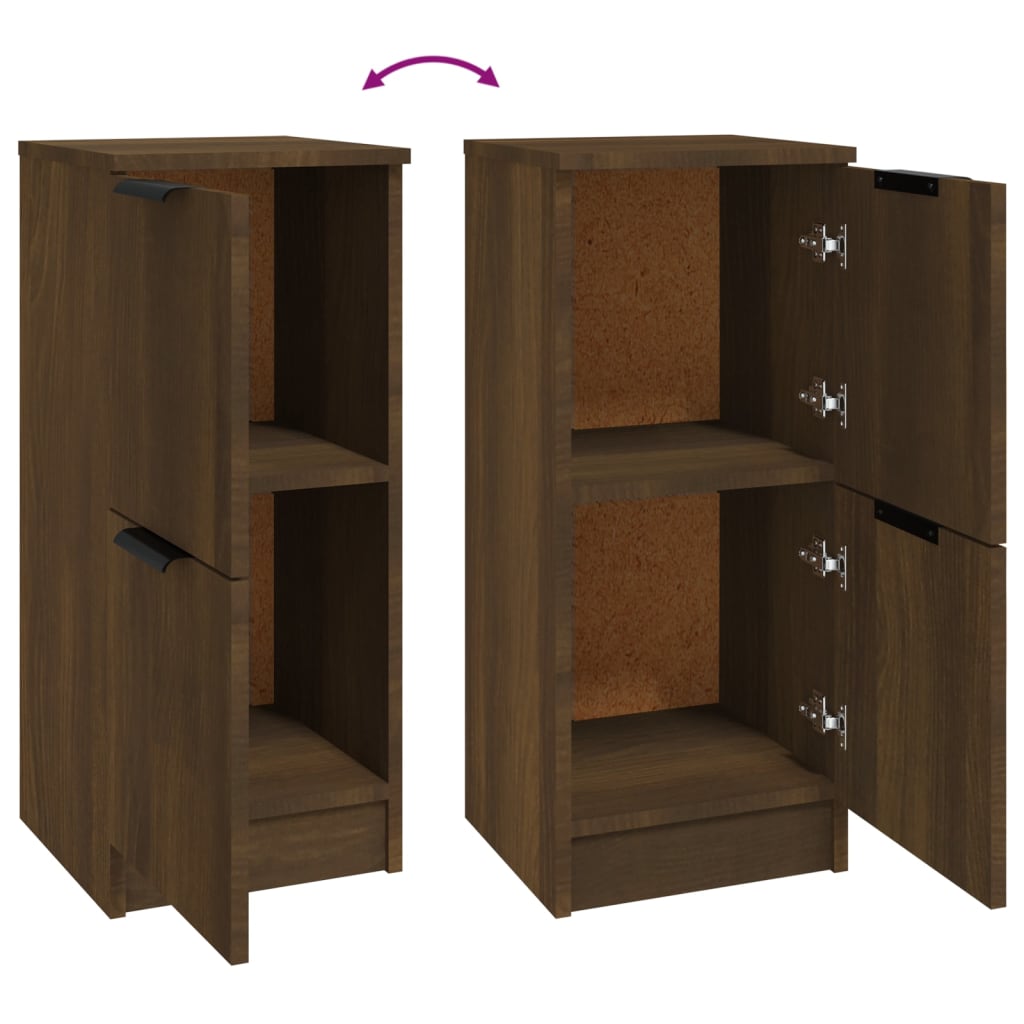 Buffets 2 pcs chêne marron 30x30x70 cm Bois d'ingénierie Buffets & bahuts vidaXL