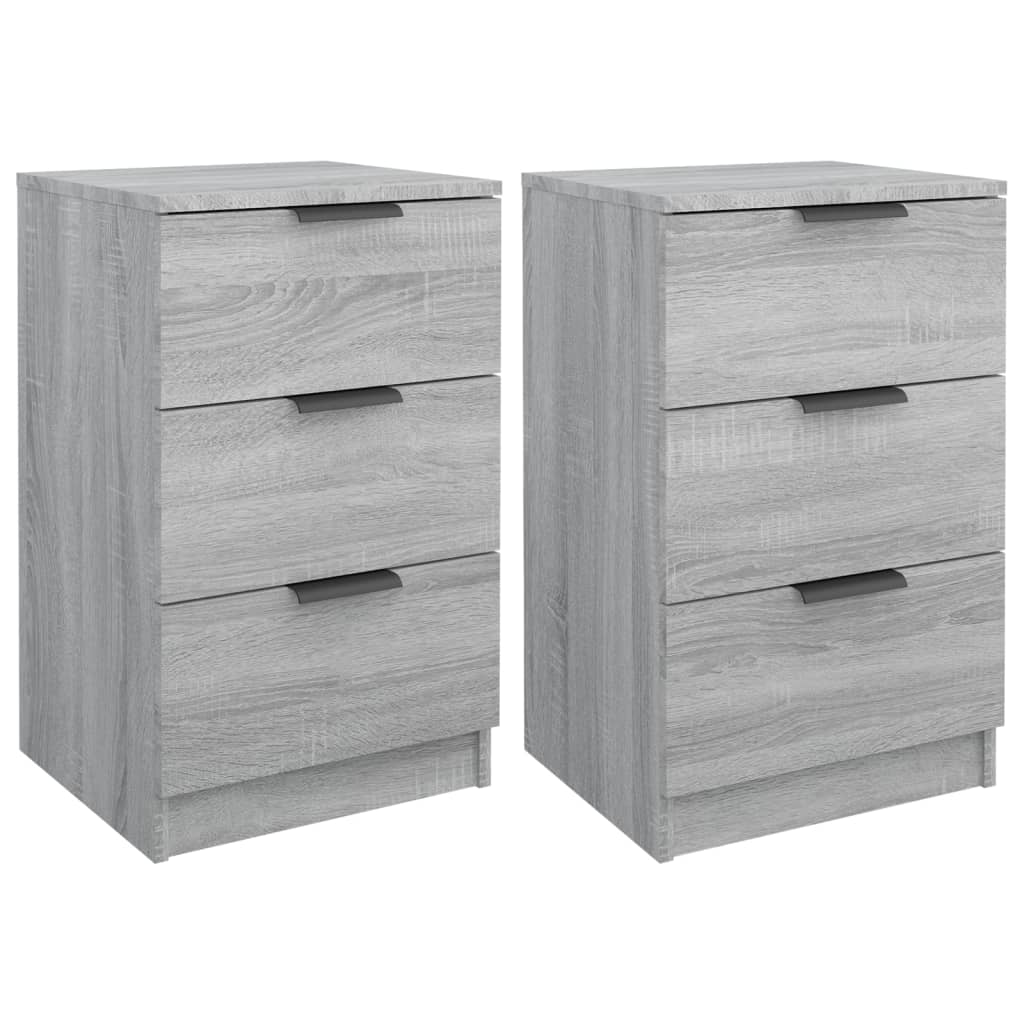 Tables de chevet 2 pcs Sonoma gris 40x36x65 cm Tables de chevet vidaXL   