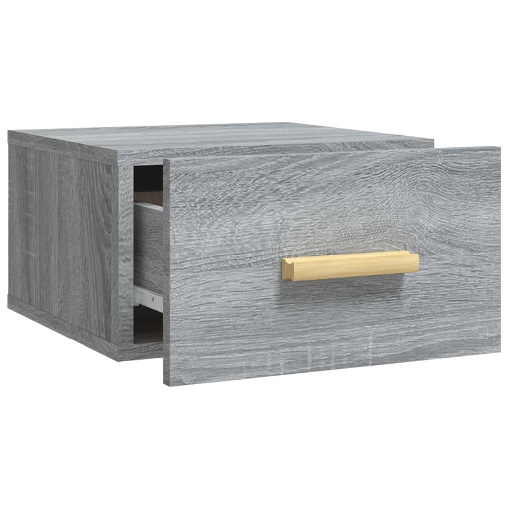 Tables de chevet murales 2 pcs sonoma gris 35x35x20 cm Tables de chevet vidaXL   