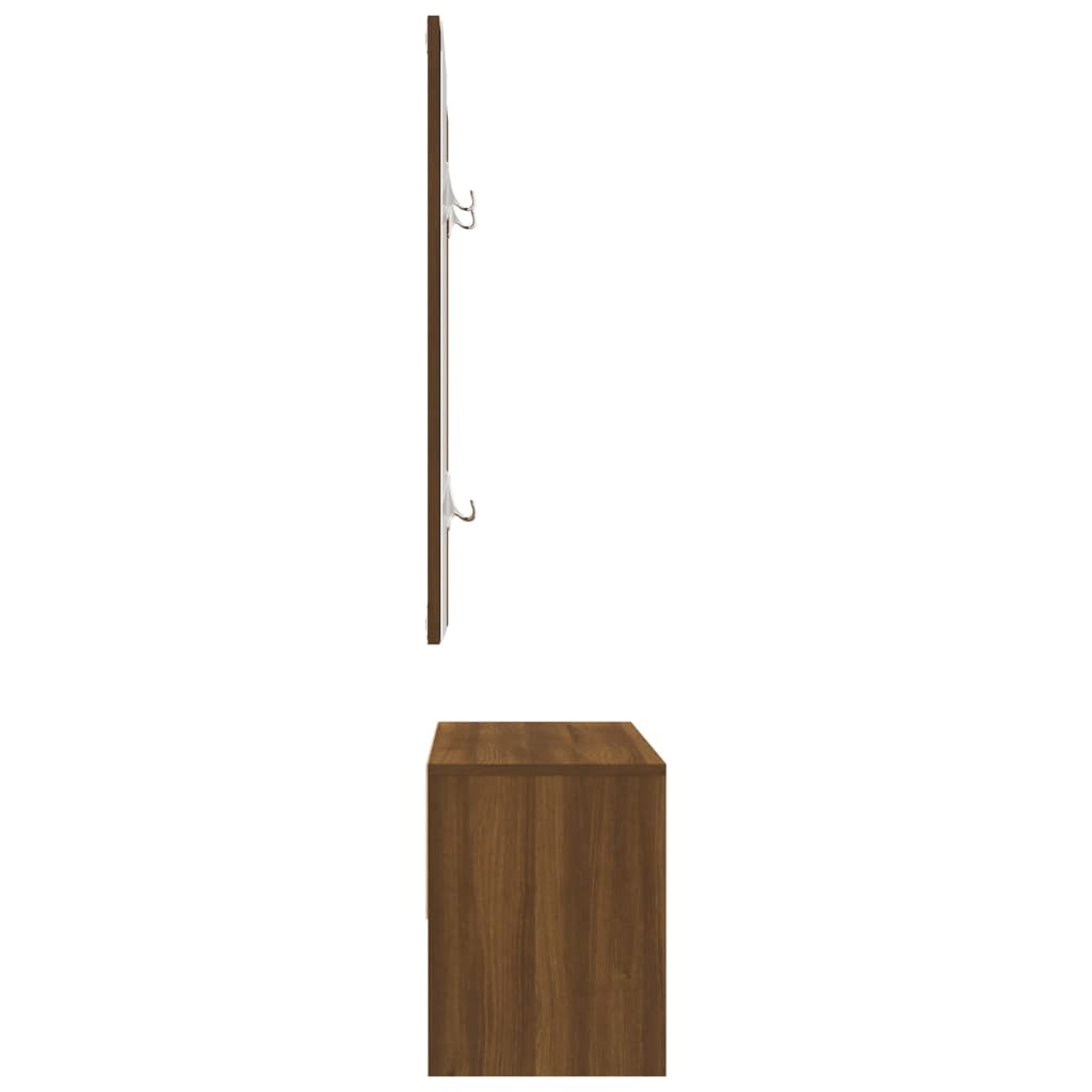 Ensemble de meubles de couloir Chêne marron Bois d'ingénierie Bancs coffres vidaXL   