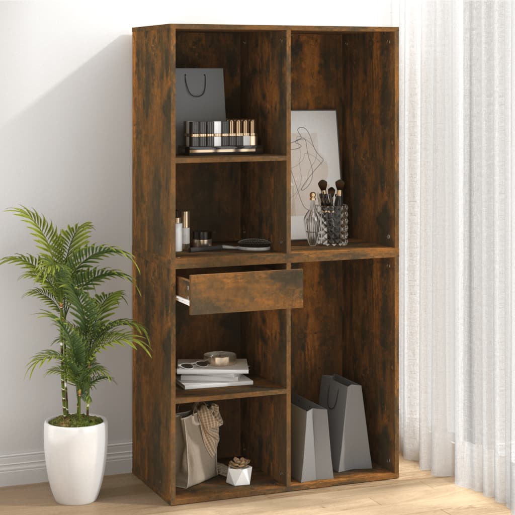 Armoire cosmétique Chêne fumé 80x40x75 cm Bois d'ingénierie Armoires & meubles de rangement vidaXL