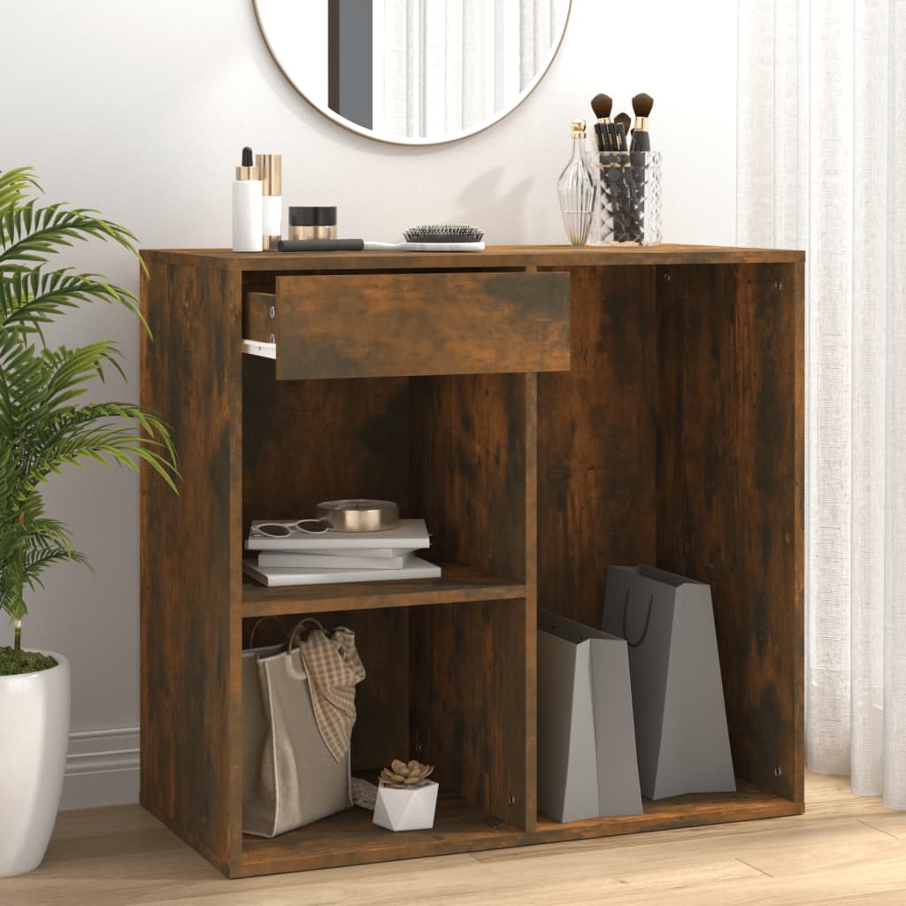 Armoire cosmétique Chêne fumé 80x40x75 cm Bois d'ingénierie Armoires & meubles de rangement vidaXL