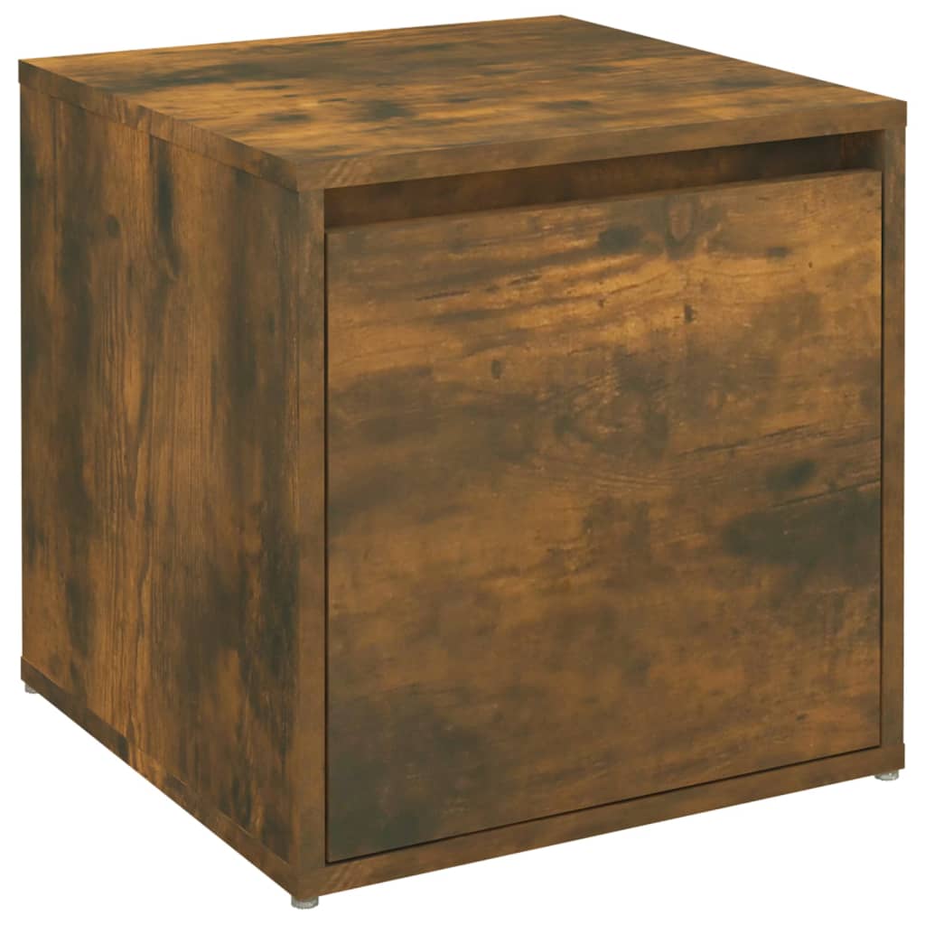 Tiroir boîte Chêne fumé 40,5x40x40 cm Bois d'ingénierie Commodes vidaXL