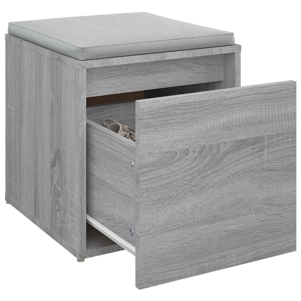 Tiroir boîte Sonoma gris 40,5x40x40 cm Bois d'ingénierie Commodes vidaXL