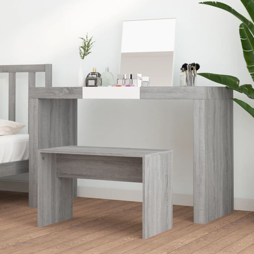 Tabouret de toilette Sonoma gris 70x35x45 cm Bois d'ingénierie - Xios Store SNC