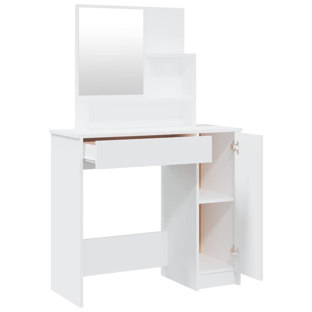 Ensemble de coiffeuse Blanc 86,5x35x136 cm Coiffeuses vidaXL   