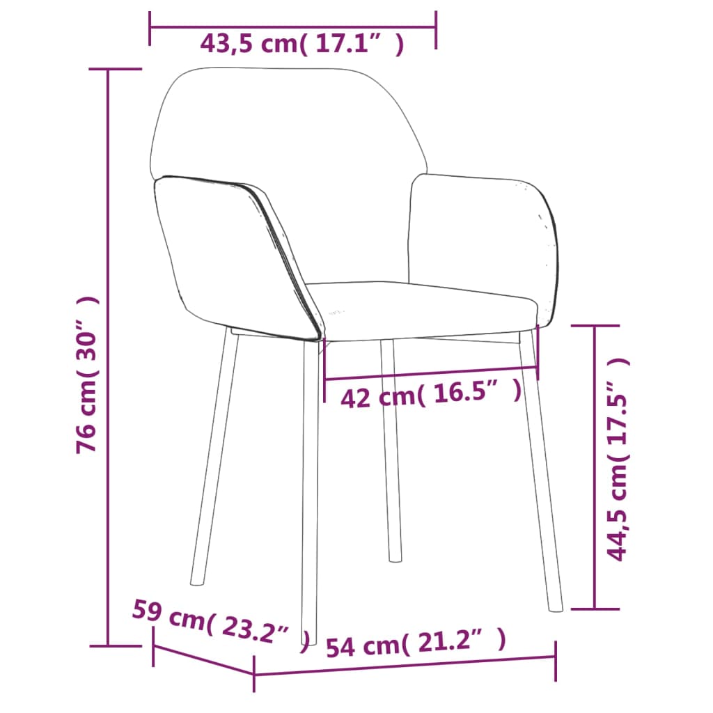 Chaises à manger lot de 2 noir tissu et similicuir Chaises de cuisine vidaXL   