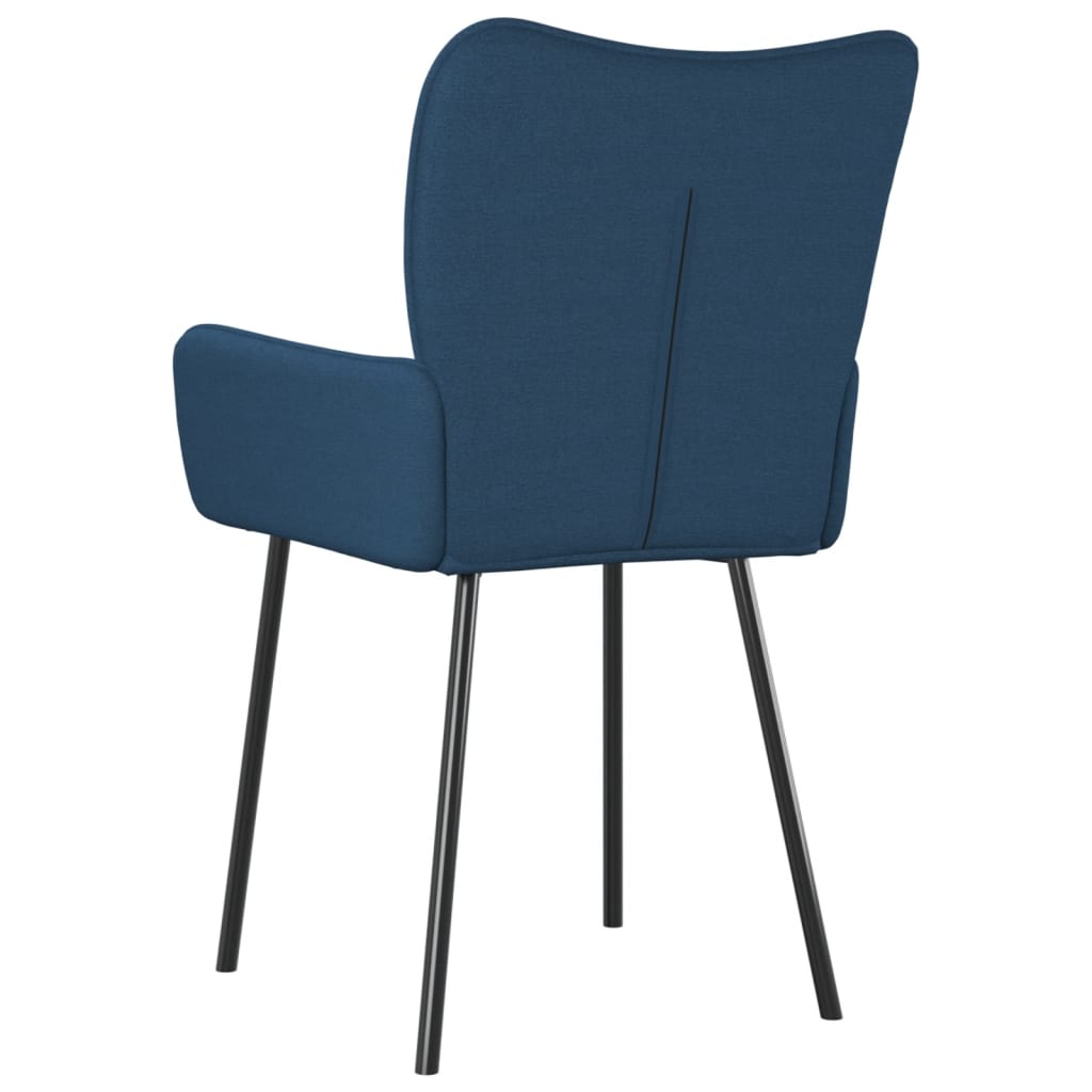 Chaises à manger 2 pcs bleu tissu Chaises de cuisine vidaXL   