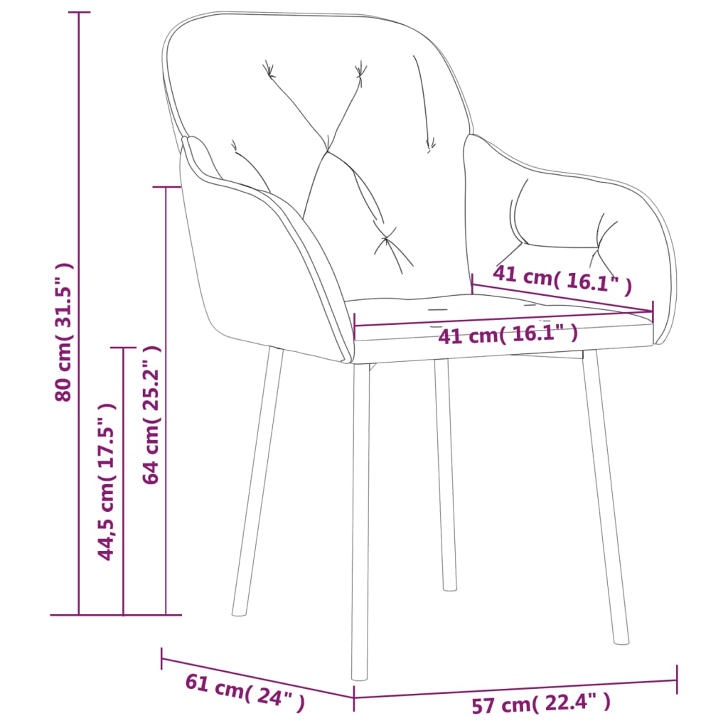 Chaises à manger lot de 2 Gris clair Velours Chaises de cuisine vidaXL   