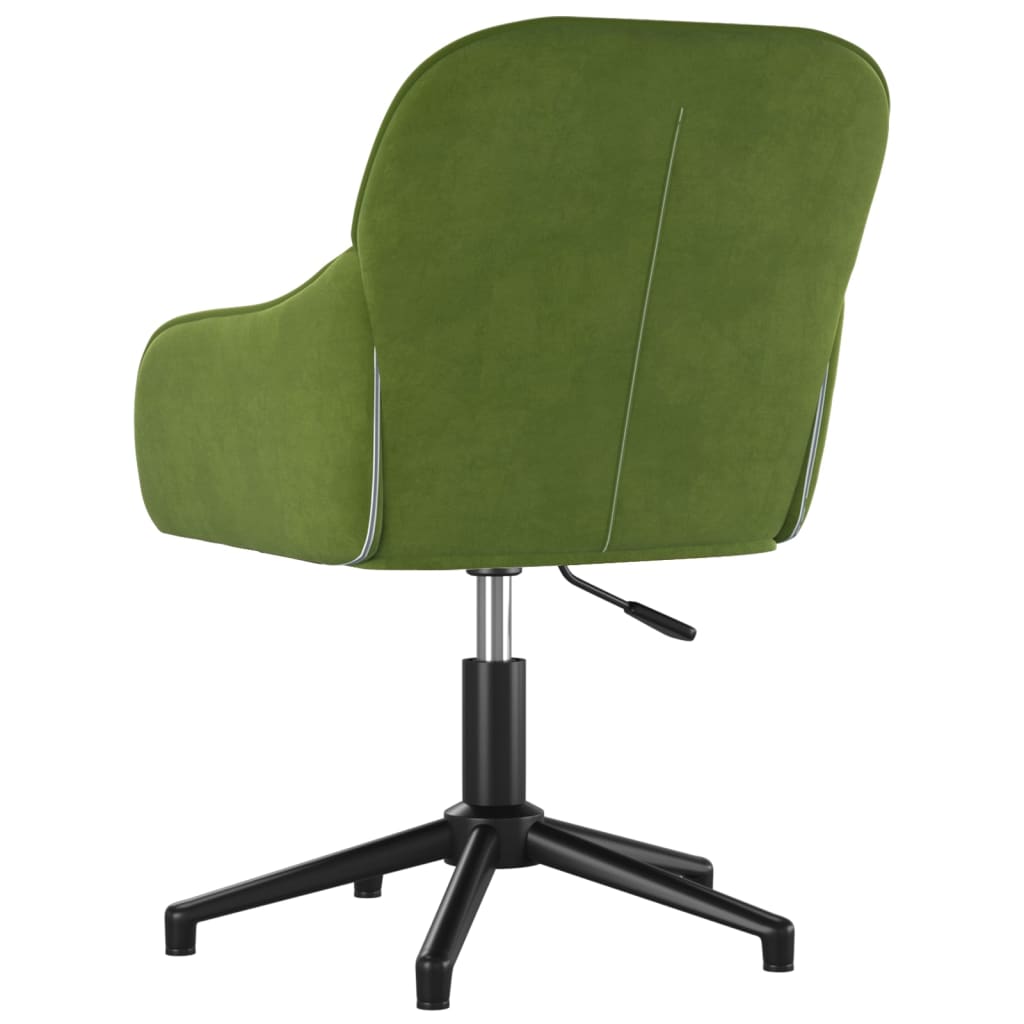 Chaise pivotante de bureau Vert clair Velours Chaises de bureau vidaXL   