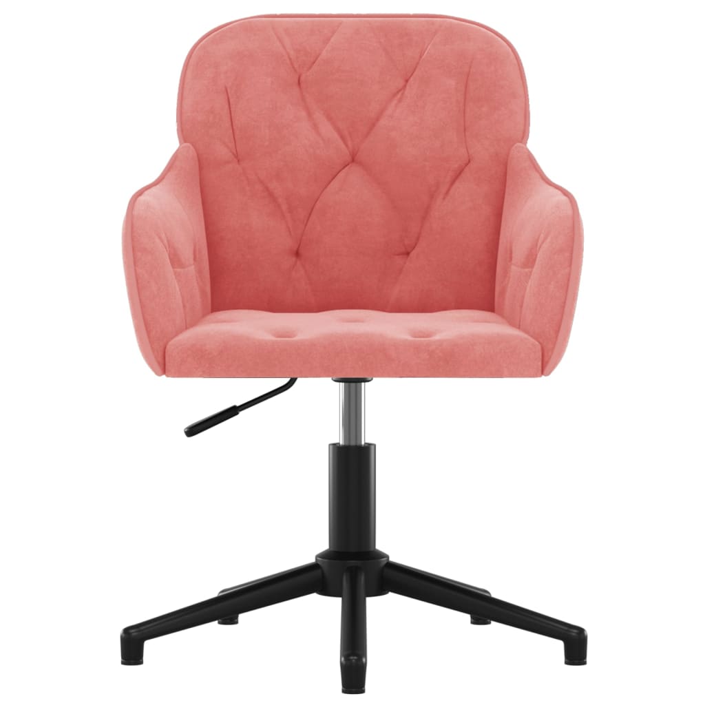 Chaise pivotante de bureau Rose Velours Chaises de bureau vidaXL   