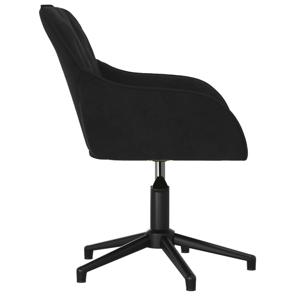 Chaise pivotante de bureau Noir Velours Chaises de bureau vidaXL   