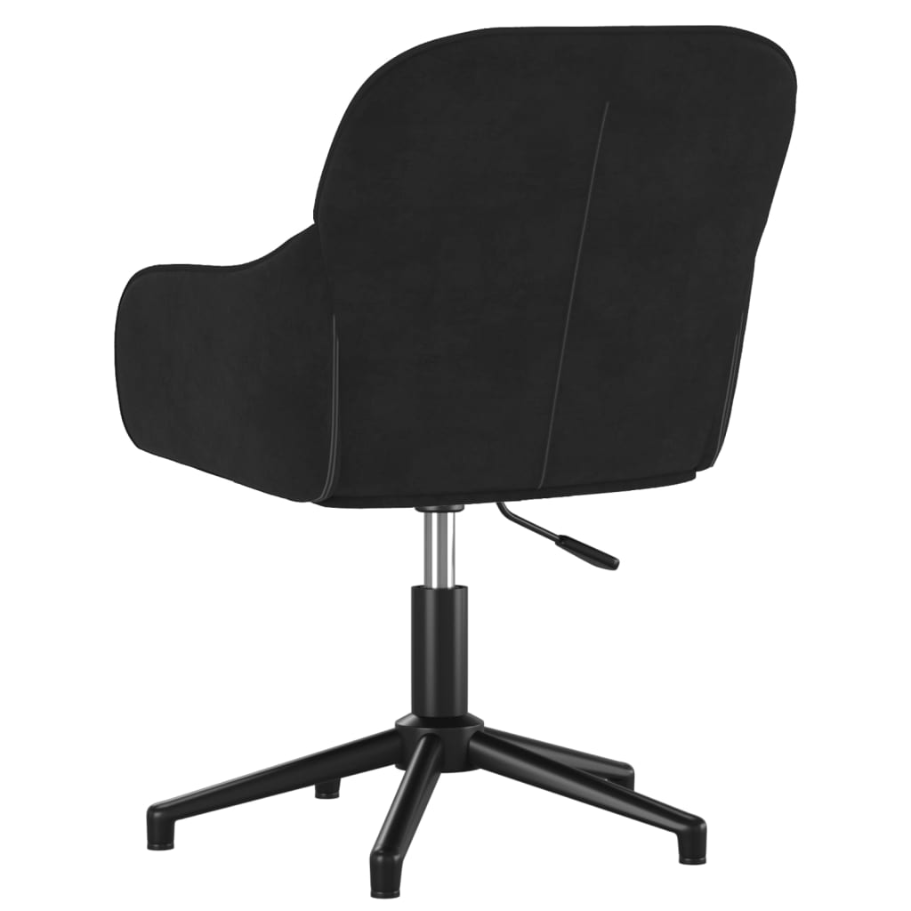 Chaise pivotante de bureau Noir Velours Chaises de bureau vidaXL   