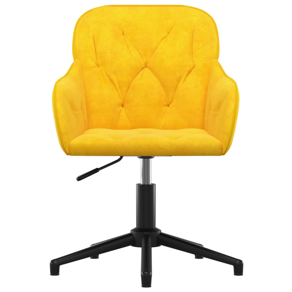 Chaise pivotante de bureau Jaune Velours Chaises de bureau vidaXL   